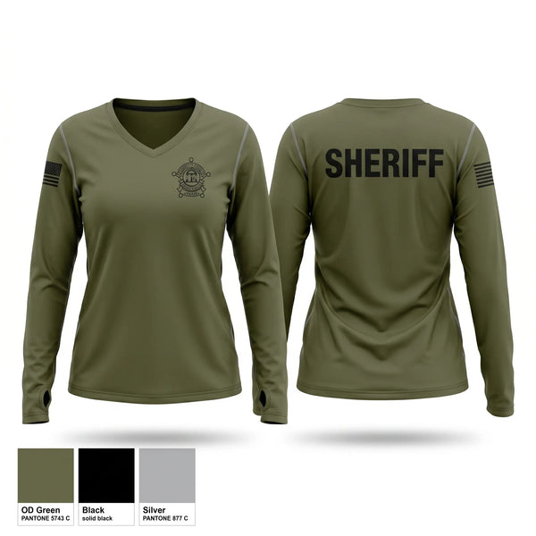 Womens Long Sleeve Vneck Shirt, Bartow County Sheriff’s Office, Police, Teamtime, Team time, sublimation, custom sports apparel, team uniforms, spirit wear, spiritwear, sports uniforms, custom shirts, team store, custom team store, fundraiser sports, apparel fundraiser