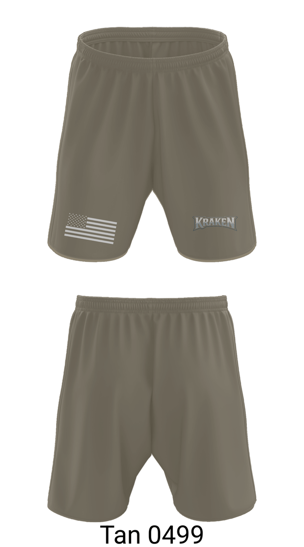 Athletic Shorts With Pockets, 55th ComCam Kraken, Army, Teamtime, Team time, sublimation, custom sports apparel, team uniforms, spirit wear, spiritwear, sports uniforms, custom shirts, team store, custom team store, fundraiser sports, apparel fundraiser