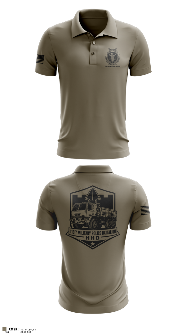 Short Sleeve Performance Polo, 118th Military Police Battalion, National Guard, Teamtime, Team time, sublimation, custom sports apparel, team uniforms, spirit wear, spiritwear, sports uniforms, custom shirts, team store, custom team store, fundraiser sports, apparel fundraiser