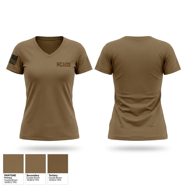 Womens Short Sleeve Vneck Shirt, NCAGS, Navy, Teamtime, Team time, sublimation, custom sports apparel, team uniforms, spirit wear, spiritwear, sports uniforms, custom shirts, team store, custom team store, fundraiser sports, apparel fundraiser