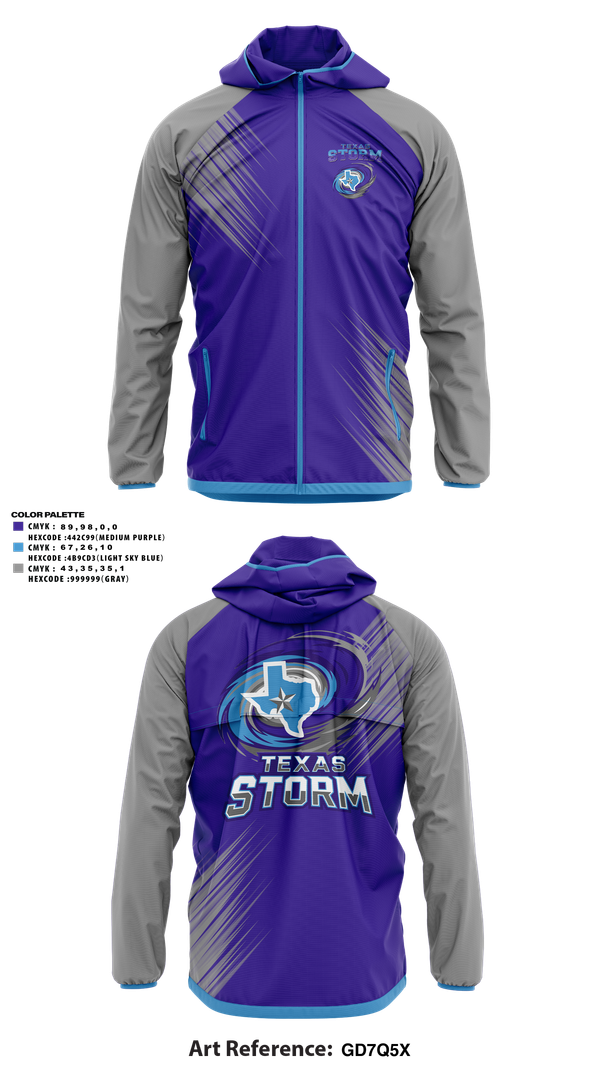 Windbreaker, Texas Storm, Softball, Teamtime, Team time, sublimation, custom sports apparel, team uniforms, spirit wear, spiritwear, sports uniforms, custom shirts, team store, custom team store, fundraiser sports, apparel fundraiser