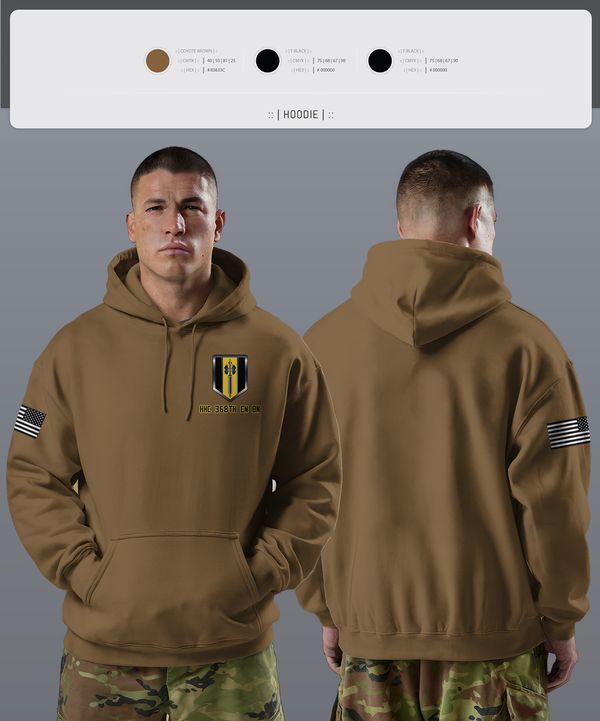 Hoodie, HHC 368th EN BN, , Teamtime, Team time, sublimation, custom sports apparel, team uniforms, spirit wear, spiritwear, sports uniforms, custom shirts, team store, custom team store, fundraiser sports, apparel fundraiser