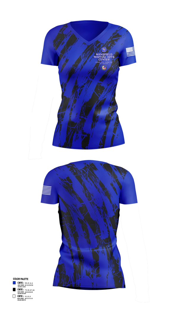 Womens Short Sleeve Vneck Shirt, Mansfield Martial Arts Center, , Teamtime, Team time, sublimation, custom sports apparel, team uniforms, spirit wear, spiritwear, sports uniforms, custom shirts, team store, custom team store, fundraiser sports, apparel fundraiser