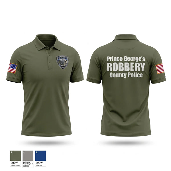 Short Sleeve Performance Polo, Prince George's County Police Robbery Unit, Police, Teamtime, Team time, sublimation, custom sports apparel, team uniforms, spirit wear, spiritwear, sports uniforms, custom shirts, team store, custom team store, fundraiser sports, apparel fundraiser