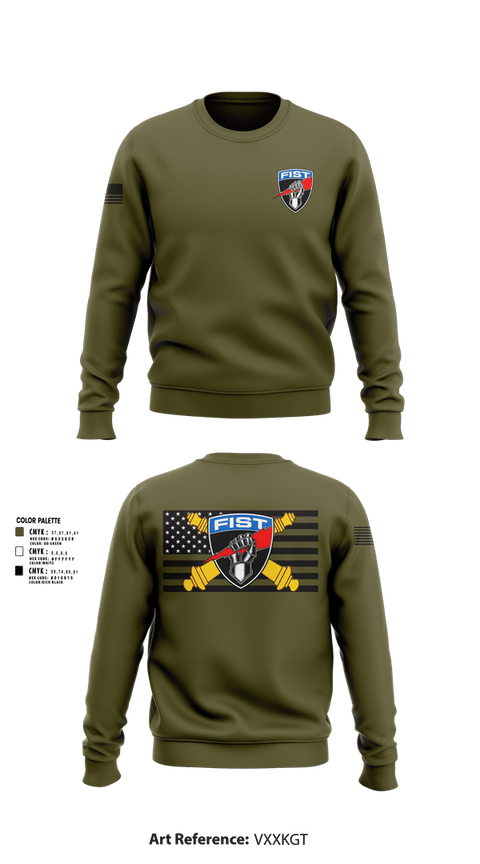 Crew Neck Sweatshirt, 1/78th FA Bn, Army, Teamtime, Team time, sublimation, custom sports apparel, team uniforms, spirit wear, spiritwear, sports uniforms, custom shirts, team store, custom team store, fundraiser sports, apparel fundraiser