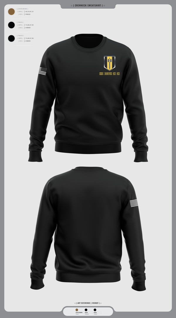 Crew Neck Sweatshirt, HHC 368th EN BN, , Teamtime, Team time, sublimation, custom sports apparel, team uniforms, spirit wear, spiritwear, sports uniforms, custom shirts, team store, custom team store, fundraiser sports, apparel fundraiser