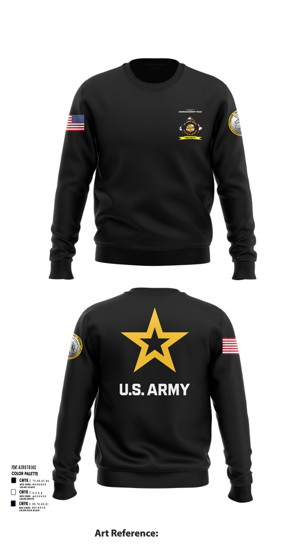 Crew Neck Sweatshirt, University of Toledo Army Marksmanship Unit, Army, Teamtime, Team time, sublimation, custom sports apparel, team uniforms, spirit wear, spiritwear, sports uniforms, custom shirts, team store, custom team store, fundraiser sports, apparel fundraiser
