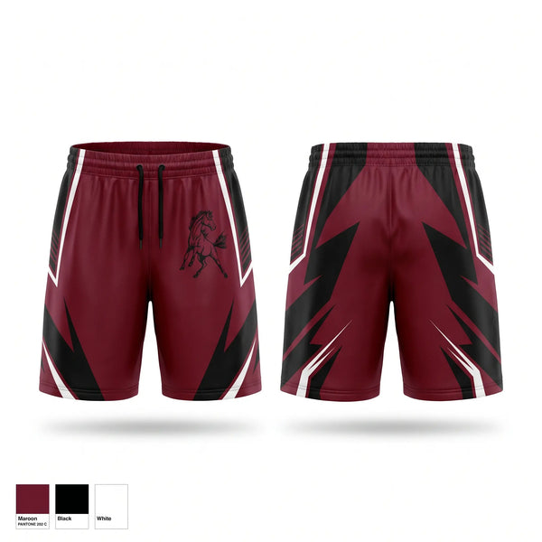 Mens Basketball Shorts, Mustangs, Women's Basketball, Teamtime, Team time, sublimation, custom sports apparel, team uniforms, spirit wear, spiritwear, sports uniforms, custom shirts, team store, custom team store, fundraiser sports, apparel fundraiser