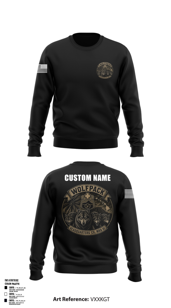 Crew Neck Sweatshirt, Headquarters Company, MRB HI, Army, Teamtime, Team time, sublimation, custom sports apparel, team uniforms, spirit wear, spiritwear, sports uniforms, custom shirts, team store, custom team store, fundraiser sports, apparel fundraiser
