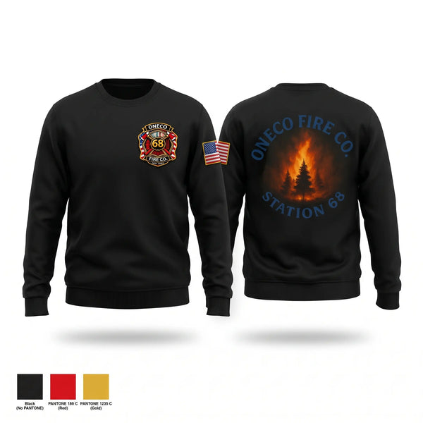 Crew Neck Sweatshirt, Oneco Fire Co., Fire Department, Teamtime, Team time, sublimation, custom sports apparel, team uniforms, spirit wear, spiritwear, sports uniforms, custom shirts, team store, custom team store, fundraiser sports, apparel fundraiser