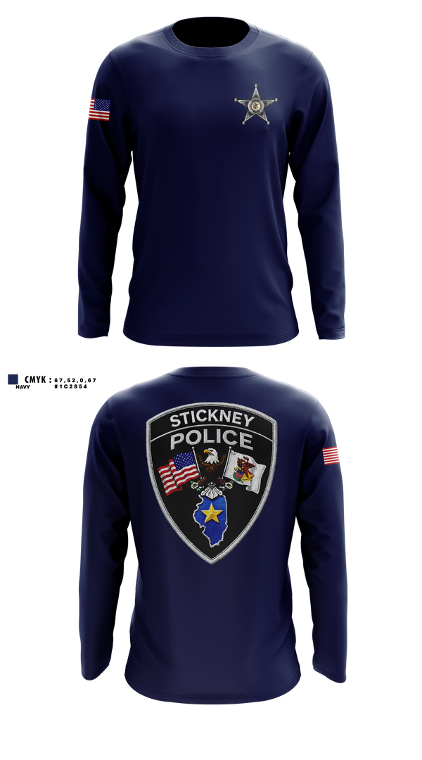 Long Sleeve Performance Shirt, Stickney Police, Police, Teamtime, Team time, sublimation, custom sports apparel, team uniforms, spirit wear, spiritwear, sports uniforms, custom shirts, team store, custom team store, fundraiser sports, apparel fundraiser