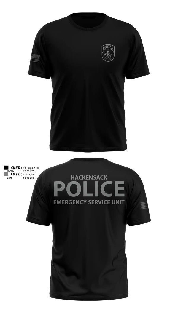 Short Sleeve Performance Shirt, Hackensack Police Emergency Service Unit, Police, Teamtime, Team time, sublimation, custom sports apparel, team uniforms, spirit wear, spiritwear, sports uniforms, custom shirts, team store, custom team store, fundraiser sports, apparel fundraiser
