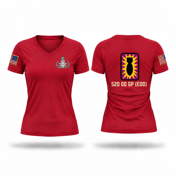 Womens Short Sleeve Vneck Shirt, 52D Ordnance Group (EOD), Army, Teamtime, Team time, sublimation, custom sports apparel, team uniforms, spirit wear, spiritwear, sports uniforms, custom shirts, team store, custom team store, fundraiser sports, apparel fundraiser