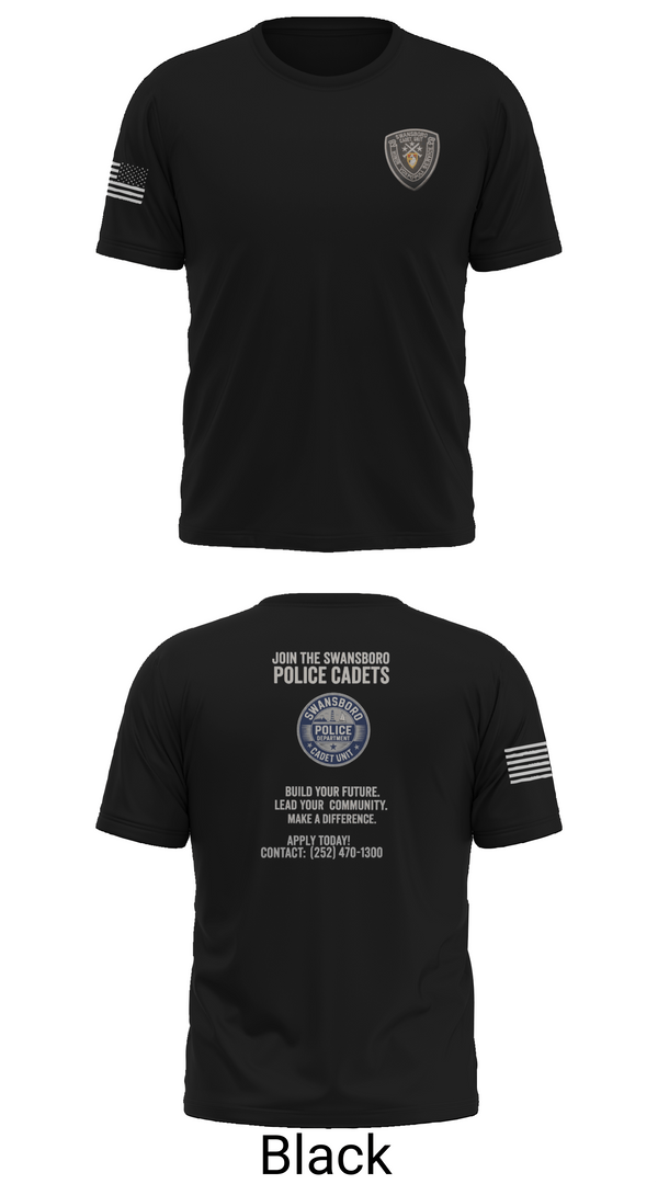 Short Sleeve Performance Shirt, Swansboro police cadets, Police, Teamtime, Team time, sublimation, custom sports apparel, team uniforms, spirit wear, spiritwear, sports uniforms, custom shirts, team store, custom team store, fundraiser sports, apparel fundraiser
