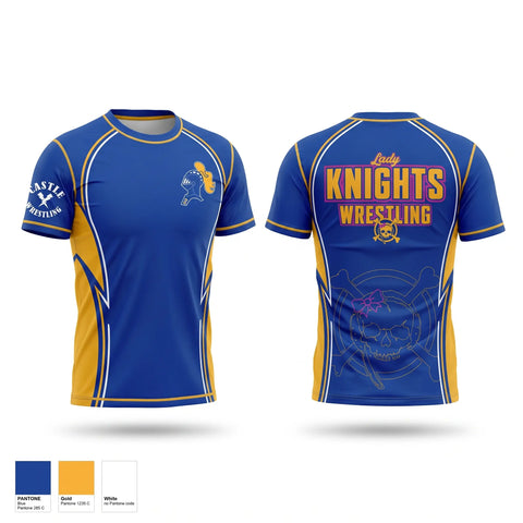 Short Sleeve Performance Shirt, Castle Lady Knights, Wrestling, Teamtime, Team time, sublimation, custom sports apparel, team uniforms, spirit wear, spiritwear, sports uniforms, custom shirts, team store, custom team store, fundraiser sports, apparel fundraiser