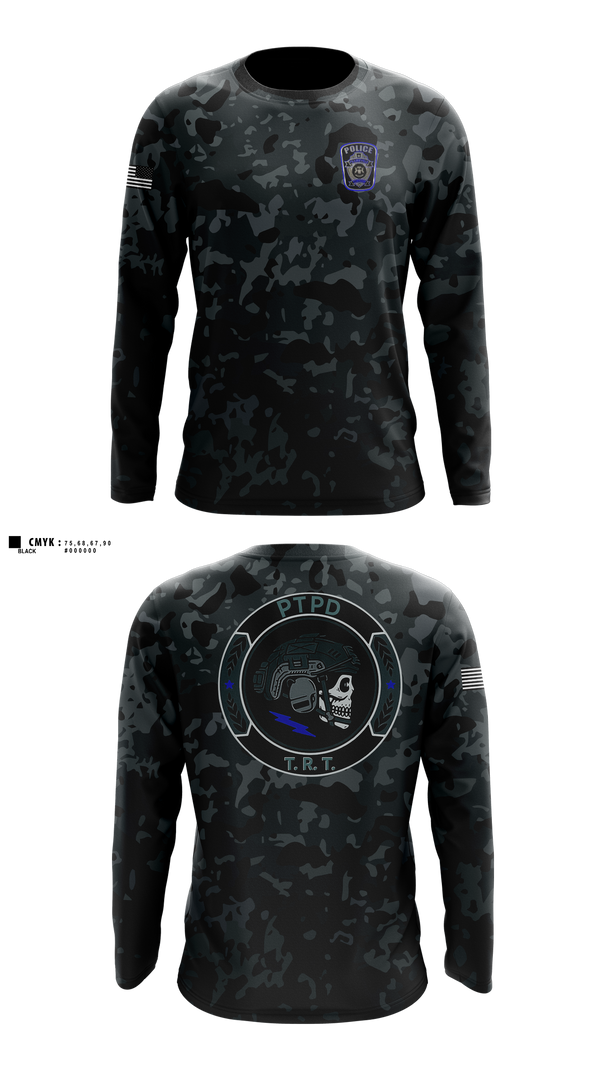 Long Sleeve Performance Shirt, Prairieville Township police, Police, Teamtime, Team time, sublimation, custom sports apparel, team uniforms, spirit wear, spiritwear, sports uniforms, custom shirts, team store, custom team store, fundraiser sports, apparel fundraiser