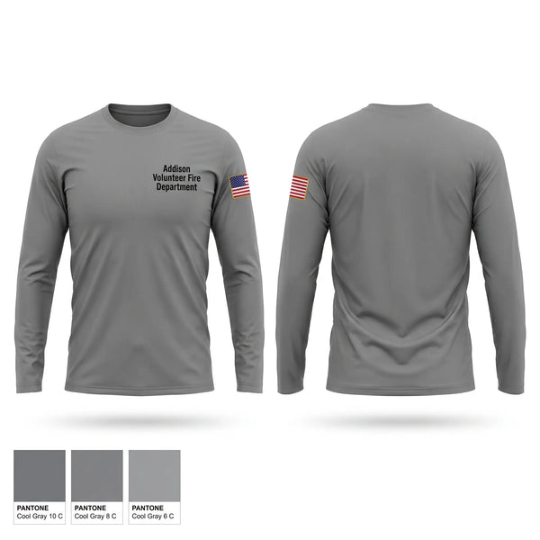 Long Sleeve Performance Shirt, Addison Volunteer Fire Department, Fire Department, Teamtime, Team time, sublimation, custom sports apparel, team uniforms, spirit wear, spiritwear, sports uniforms, custom shirts, team store, custom team store, fundraiser sports, apparel fundraiser
