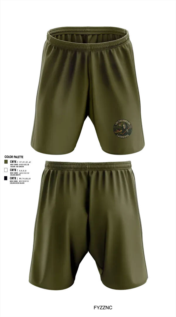 Athletic Shorts With Pockets, Los Cocodrilos, Men's Lacrosse, Teamtime, Team time, sublimation, custom sports apparel, team uniforms, spirit wear, spiritwear, sports uniforms, custom shirts, team store, custom team store, fundraiser sports, apparel fundraiser