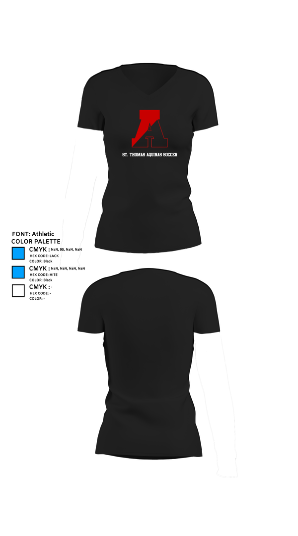 Womens Short Sleeve Vneck Shirt, St. Thomas Aquinas Soccer, Women's Soccer, Teamtime, Team time, sublimation, custom sports apparel, team uniforms, spirit wear, spiritwear, sports uniforms, custom shirts, team store, custom team store, fundraiser sports, apparel fundraiser