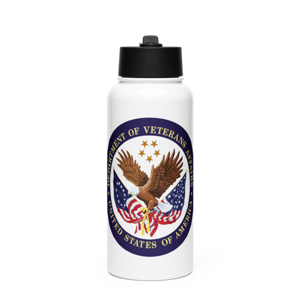 VA Boston Healthcare 27614920 Stainless Steel Water Bottle with a Straw Lid