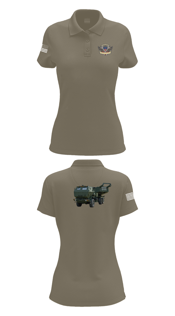 Womens Short Sleeve Performance Polo, 182nd Field Artillery, Army, Teamtime, Team time, sublimation, custom sports apparel, team uniforms, spirit wear, spiritwear, sports uniforms, custom shirts, team store, custom team store, fundraiser sports, apparel fundraiser