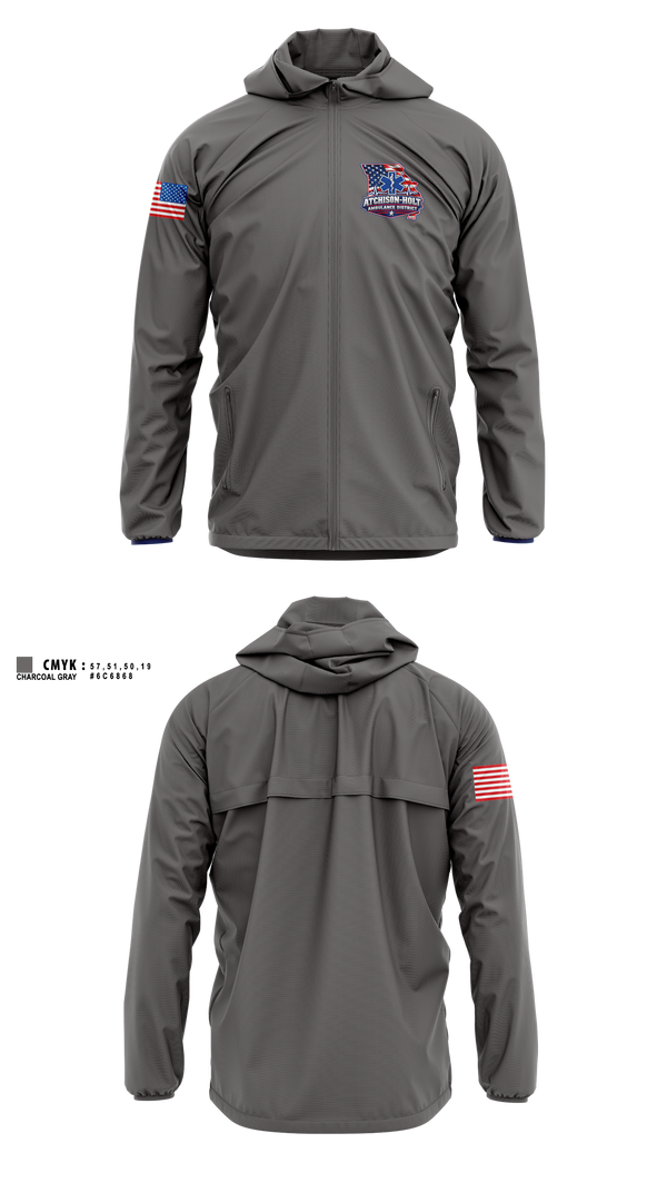 Windbreaker, Atchison Holt Ambulance District, EMS/EMT, Teamtime, Team time, sublimation, custom sports apparel, team uniforms, spirit wear, spiritwear, sports uniforms, custom shirts, team store, custom team store, fundraiser sports, apparel fundraiser