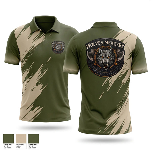 Short Sleeve Performance Polo, Wolves Meadery LLC, , Teamtime, Team time, sublimation, custom sports apparel, team uniforms, spirit wear, spiritwear, sports uniforms, custom shirts, team store, custom team store, fundraiser sports, apparel fundraiser