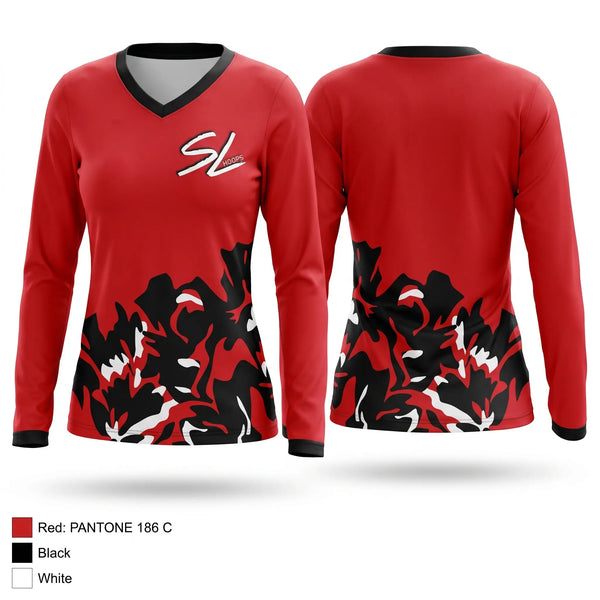 Womens Long Sleeve Vneck Shirt, SL Hoops, Men's Basketball, Teamtime, Team time, sublimation, custom sports apparel, team uniforms, spirit wear, spiritwear, sports uniforms, custom shirts, team store, custom team store, fundraiser sports, apparel fundraiser