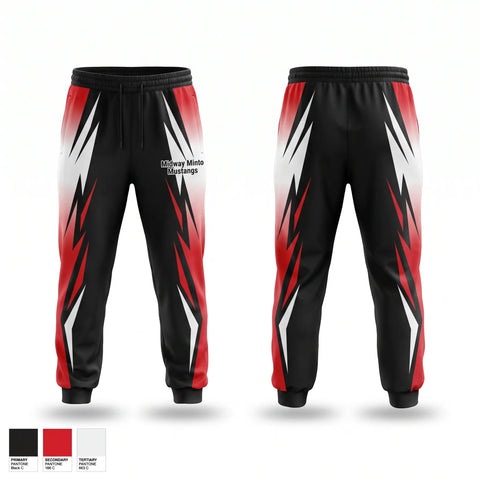 Sweatpants, Midway Minto Mustangs, Baseball, Teamtime, Team time, sublimation, custom sports apparel, team uniforms, spirit wear, spiritwear, sports uniforms, custom shirts, team store, custom team store, fundraiser sports, apparel fundraiser