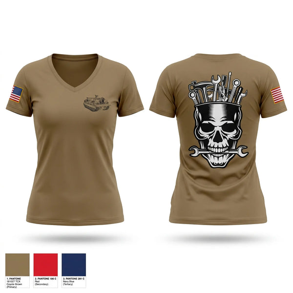 Womens Short Sleeve Vneck Shirt, Track 3-66, Army, Teamtime, Team time, sublimation, custom sports apparel, team uniforms, spirit wear, spiritwear, sports uniforms, custom shirts, team store, custom team store, fundraiser sports, apparel fundraiser