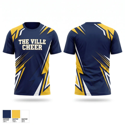 Short Sleeve Performance Shirt, The Ville Cheer, Cheer, Teamtime, Team time, sublimation, custom sports apparel, team uniforms, spirit wear, spiritwear, sports uniforms, custom shirts, team store, custom team store, fundraiser sports, apparel fundraiser