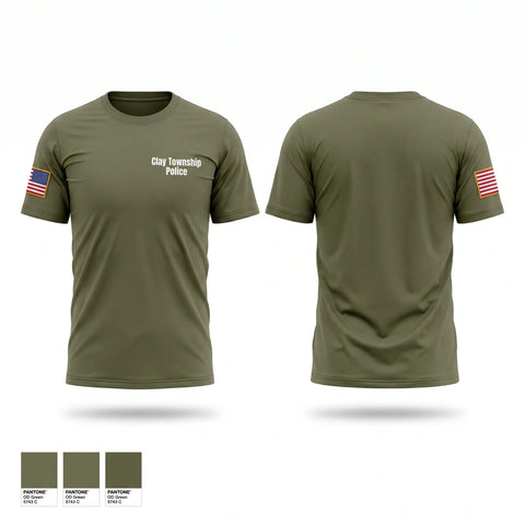 Old School Cotton Feel Shirt, Clay Township Police, Police, Teamtime, Team time, sublimation, custom sports apparel, team uniforms, spirit wear, spiritwear, sports uniforms, custom shirts, team store, custom team store, fundraiser sports, apparel fundraiser