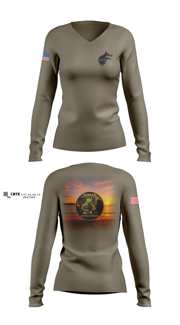 Womens Long Sleeve Vneck Shirt, 1-24 infantry battalion, Army, Teamtime, Team time, sublimation, custom sports apparel, team uniforms, spirit wear, spiritwear, sports uniforms, custom shirts, team store, custom team store, fundraiser sports, apparel fundraiser