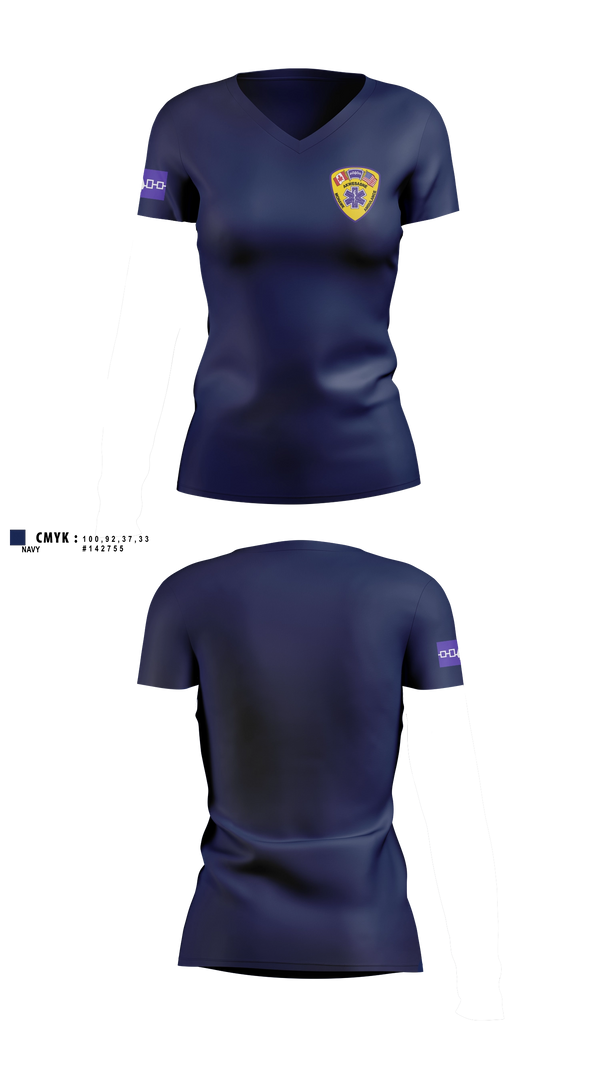 Womens Short Sleeve Vneck Shirt, Akwesasne Mohawk Ambulance, EMS/EMT, Teamtime, Team time, sublimation, custom sports apparel, team uniforms, spirit wear, spiritwear, sports uniforms, custom shirts, team store, custom team store, fundraiser sports, apparel fundraiser