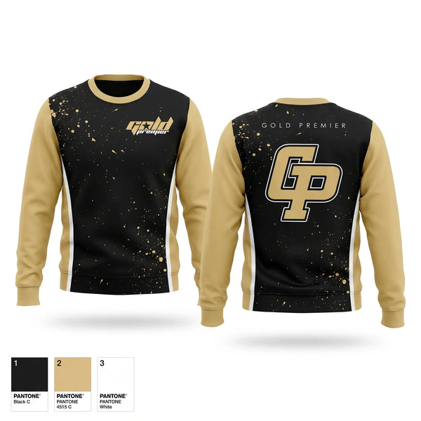 Crew Neck Sweatshirt, Gold Premier, Softball, Teamtime, Team time, sublimation, custom sports apparel, team uniforms, spirit wear, spiritwear, sports uniforms, custom shirts, team store, custom team store, fundraiser sports, apparel fundraiser