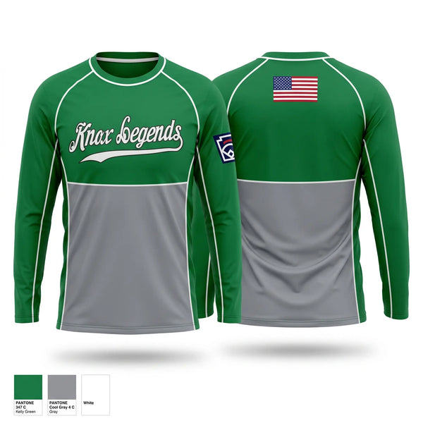 Long Sleeve Performance Shirt, Knox Legends, Baseball, Teamtime, Team time, sublimation, custom sports apparel, team uniforms, spirit wear, spiritwear, sports uniforms, custom shirts, team store, custom team store, fundraiser sports, apparel fundraiser