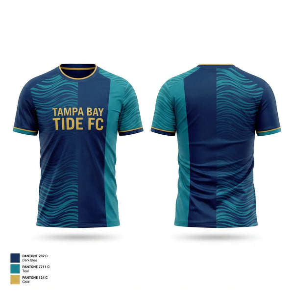 Mens Soccer Jersey, Tampa Bay Tide FC, Men's Soccer, Teamtime, Team time, sublimation, custom sports apparel, team uniforms, spirit wear, spiritwear, sports uniforms, custom shirts, team store, custom team store, fundraiser sports, apparel fundraiser