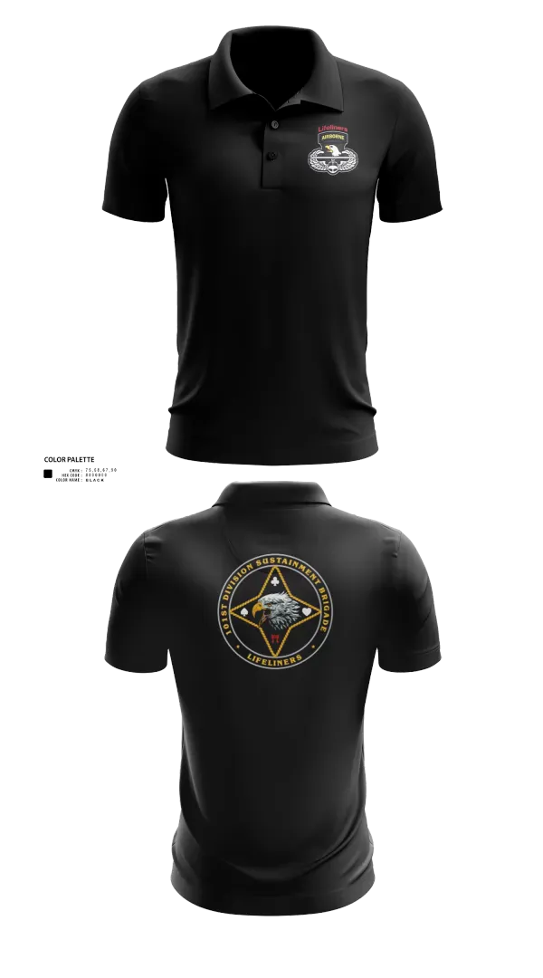 Short Sleeve Performance Polo, 101st Division Sustainment Brigade, Army, Teamtime, Team time, sublimation, custom sports apparel, team uniforms, spirit wear, spiritwear, sports uniforms, custom shirts, team store, custom team store, fundraiser sports, apparel fundraiser