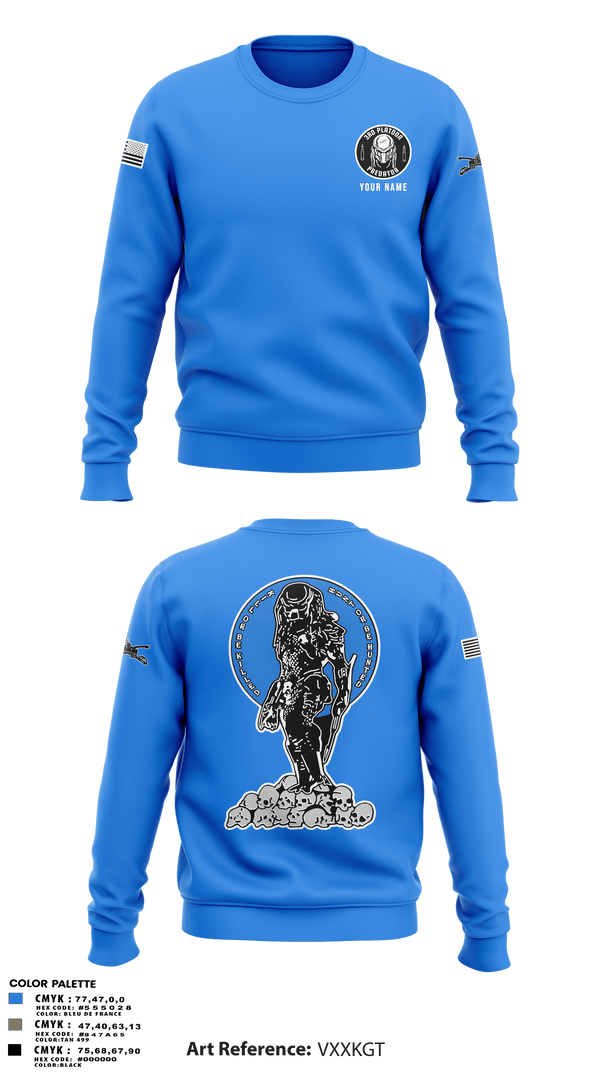 Crew Neck Sweatshirt, 3rd Platoon, Army, Teamtime, Team time, sublimation, custom sports apparel, team uniforms, spirit wear, spiritwear, sports uniforms, custom shirts, team store, custom team store, fundraiser sports, apparel fundraiser