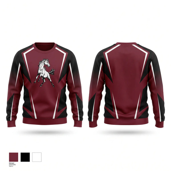 Crew Neck Sweatshirt, Mustangs, Women's Basketball, Teamtime, Team time, sublimation, custom sports apparel, team uniforms, spirit wear, spiritwear, sports uniforms, custom shirts, team store, custom team store, fundraiser sports, apparel fundraiser