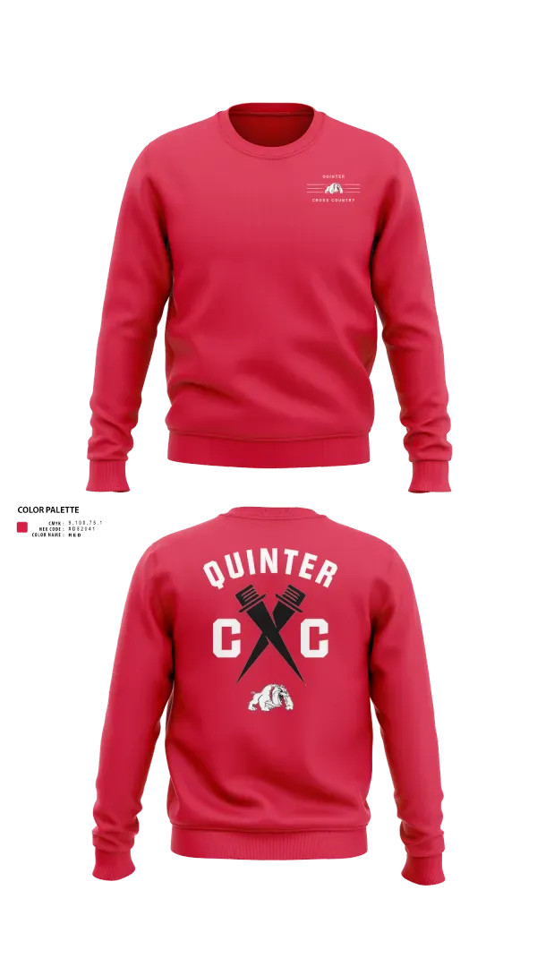 Crew Neck Sweatshirt, Quinter Bulldogs, Cross Country, Teamtime, Team time, sublimation, custom sports apparel, team uniforms, spirit wear, spiritwear, sports uniforms, custom shirts, team store, custom team store, fundraiser sports, apparel fundraiser