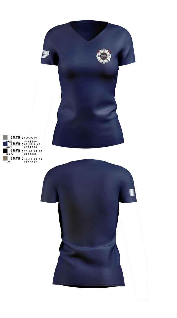 Womens Short Sleeve Vneck Shirt, Camp, Fire Department, Teamtime, Team time, sublimation, custom sports apparel, team uniforms, spirit wear, spiritwear, sports uniforms, custom shirts, team store, custom team store, fundraiser sports, apparel fundraiser
