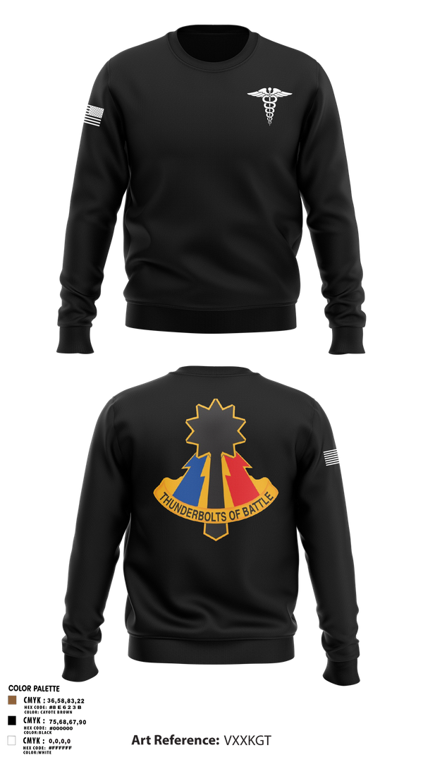 Crew Neck Sweatshirt, 194th AR BDE HRT Medics, Army, Teamtime, Team time, sublimation, custom sports apparel, team uniforms, spirit wear, spiritwear, sports uniforms, custom shirts, team store, custom team store, fundraiser sports, apparel fundraiser