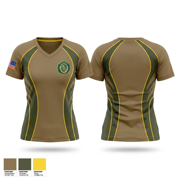 Womens Short Sleeve Vneck Shirt, 79th Military Police Company, Army, Teamtime, Team time, sublimation, custom sports apparel, team uniforms, spirit wear, spiritwear, sports uniforms, custom shirts, team store, custom team store, fundraiser sports, apparel fundraiser