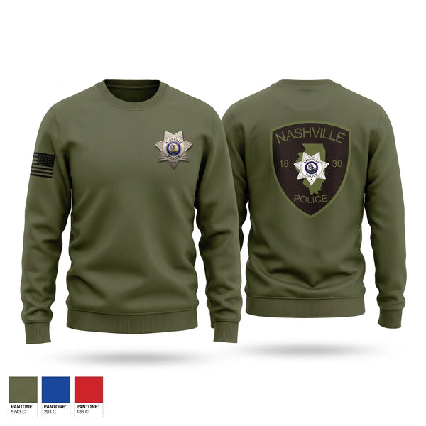 Crew Neck Sweatshirt, Nashville Police Department, IL, Police, Teamtime, Team time, sublimation, custom sports apparel, team uniforms, spirit wear, spiritwear, sports uniforms, custom shirts, team store, custom team store, fundraiser sports, apparel fundraiser