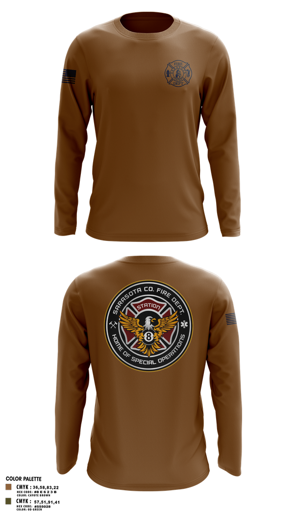 Long Sleeve Performance Shirt, Sarasota County Fire Department, , Teamtime, Team time, sublimation, custom sports apparel, team uniforms, spirit wear, spiritwear, sports uniforms, custom shirts, team store, custom team store, fundraiser sports, apparel fundraiser