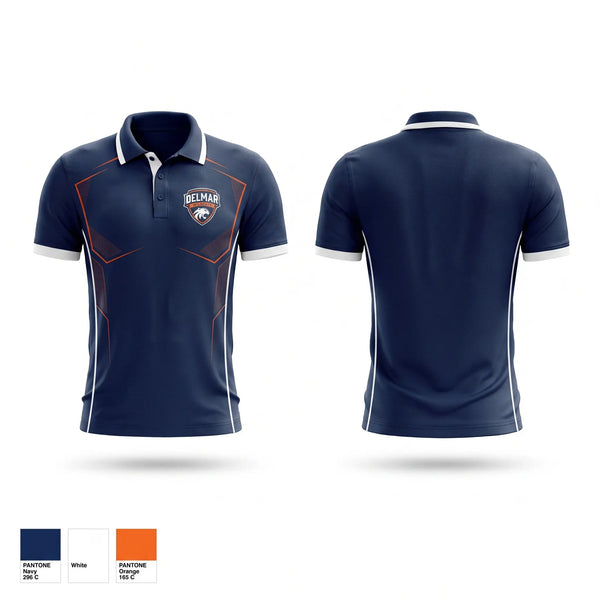 Short Sleeve Performance Polo, Delmar, Men's Soccer, Teamtime, Team time, sublimation, custom sports apparel, team uniforms, spirit wear, spiritwear, sports uniforms, custom shirts, team store, custom team store, fundraiser sports, apparel fundraiser