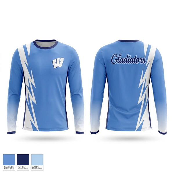 Long Sleeve Performance Shirt, Widefield Gladiators, Men's Basketball, Teamtime, Team time, sublimation, custom sports apparel, team uniforms, spirit wear, spiritwear, sports uniforms, custom shirts, team store, custom team store, fundraiser sports, apparel fundraiser