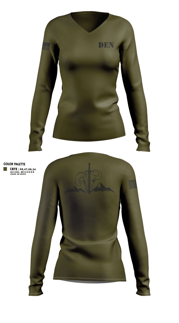 Womens Long Sleeve Vneck Shirt, Denver Special Response Team, Police, Teamtime, Team time, sublimation, custom sports apparel, team uniforms, spirit wear, spiritwear, sports uniforms, custom shirts, team store, custom team store, fundraiser sports, apparel fundraiser