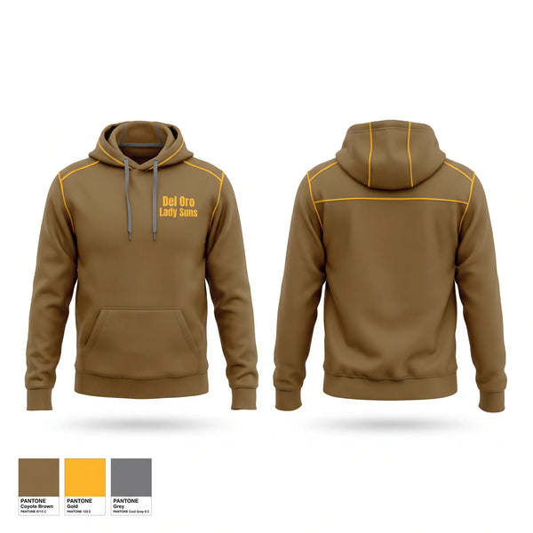 Hoodie, Del Oro Lady Suns, Softball, Teamtime, Team time, sublimation, custom sports apparel, team uniforms, spirit wear, spiritwear, sports uniforms, custom shirts, team store, custom team store, fundraiser sports, apparel fundraiser